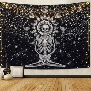 Skull, Moon, & Chakra Tapestry